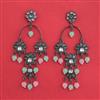 Indo Western Long Earring With Black Plating