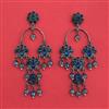 Indo Western Long Earring With Black Plating