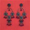 Indo Western Long Earring With Black Plating