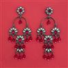 Indo Western Long Earring With Black Plating