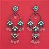 Indo Western Long Earring With Black Plating