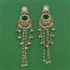 Indo Western Moti Earring With Mehndi Plating