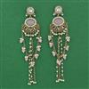 Indo Western Moti Earring With Mehndi Plating