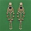 Indo Western Moti Earring With Mehndi Plating