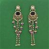 Indo Western Moti Earring With Mehndi Plating