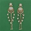 Indo Western Moti Earring With Mehndi Plating