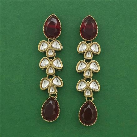 Indo Western Classic Earring With Mehndi Plating