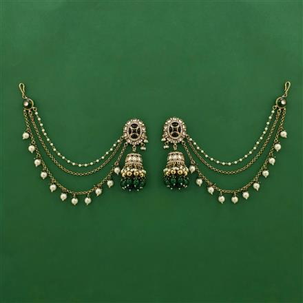 Indo Western Jhumki With Mehndi Plating
