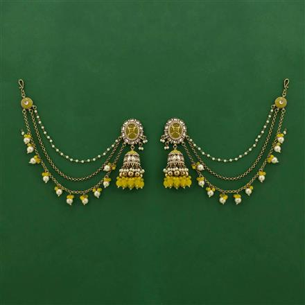 Indo Western Jhumki With Mehndi Plating