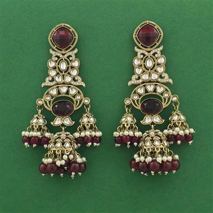 Indo Western Jhumki With Mehndi Plating