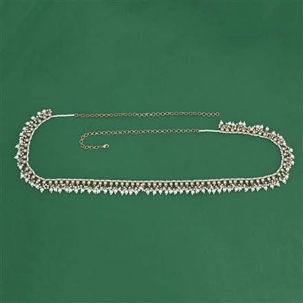 Indo Western Moti Belt With Mehndi Plating