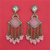 Indo Western Moti Earring With Mehndi Plating