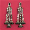 Indo Western Long Earring With Mehndi Plating