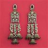 Indo Western Long Earring With Mehndi Plating