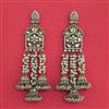 Indo Western Long Earring With Mehndi Plating