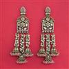 Indo Western Long Earring With Mehndi Plating
