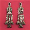 Indo Western Long Earring With Mehndi Plating