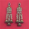 Indo Western Long Earring With Mehndi Plating