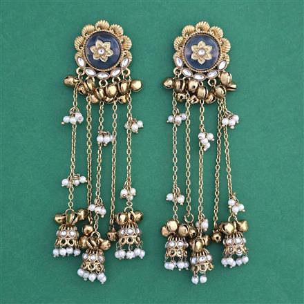 Indo Western Moti Earring With Gold Plating