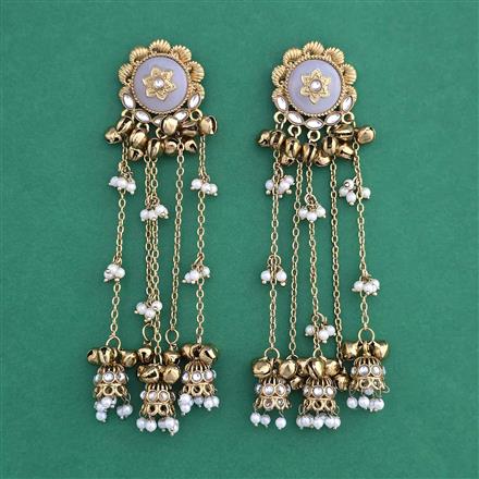 Indo Western Moti Earring With Gold Plating