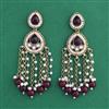 Indo Western Moti Earring with Mehndi Plating