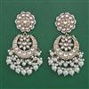 Indo Western Moti Earring with Mehndi Plating