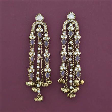 Indo Western Classic Earring with Mehndi Plating