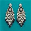 Indo Western Moti Earring With Mehndi Plating