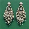 Indo Western Moti Earring With Mehndi Plating