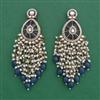Indo Western Moti Earring With Mehndi Plating