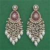 Indo Western Moti Earring With Mehndi Plating