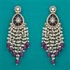 Indo Western Moti Earring With Mehndi Plating