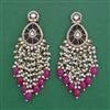 Indo Western Moti Earring With Mehndi Plating