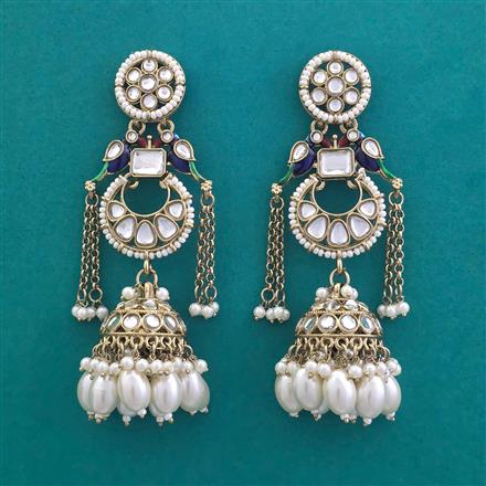 Indo Western Jhumki With Mehndi Plating