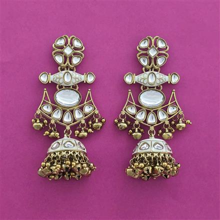 Indo Western Jhumki with Mehndi Plating