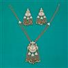 Indo Western Moti Pendant Set with Mehndi Plating