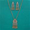 Indo Western Moti Pendant Set with Mehndi Plating