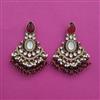 Indo Western Bandhai Earring With Mehndi Plating