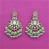 Indo Western Bandhai Earring With Mehndi Plating