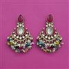 Indo Western Bandhai Earring With Mehndi Plating