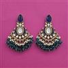 Indo Western Bandhai Earring With Mehndi Plating