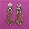 Indo Western Long Earring with Mehndi Plating