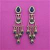 Indo Western Classic Earring With Mehndi Plating