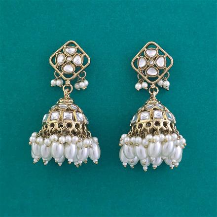 Indo Western Jhumki with Mehndi Plating