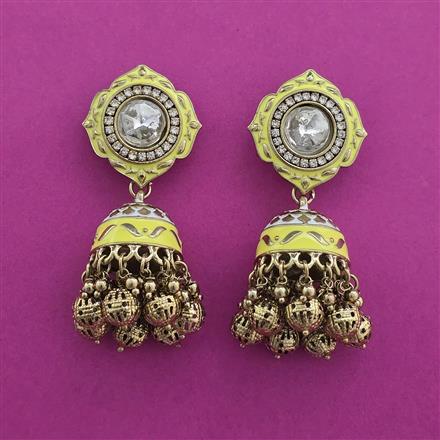 Indo Western Jhumki with Mehndi Plating