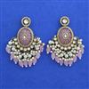 Indo Western Moti Earring With Mehndi Plating