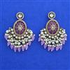 Indo Western Moti Earring With Mehndi Plating