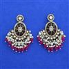 Indo Western Moti Earring With Mehndi Plating