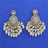 Indo Western Moti Earring With Mehndi Plating