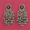 Indo Western Moti Earring With Mehndi Plating